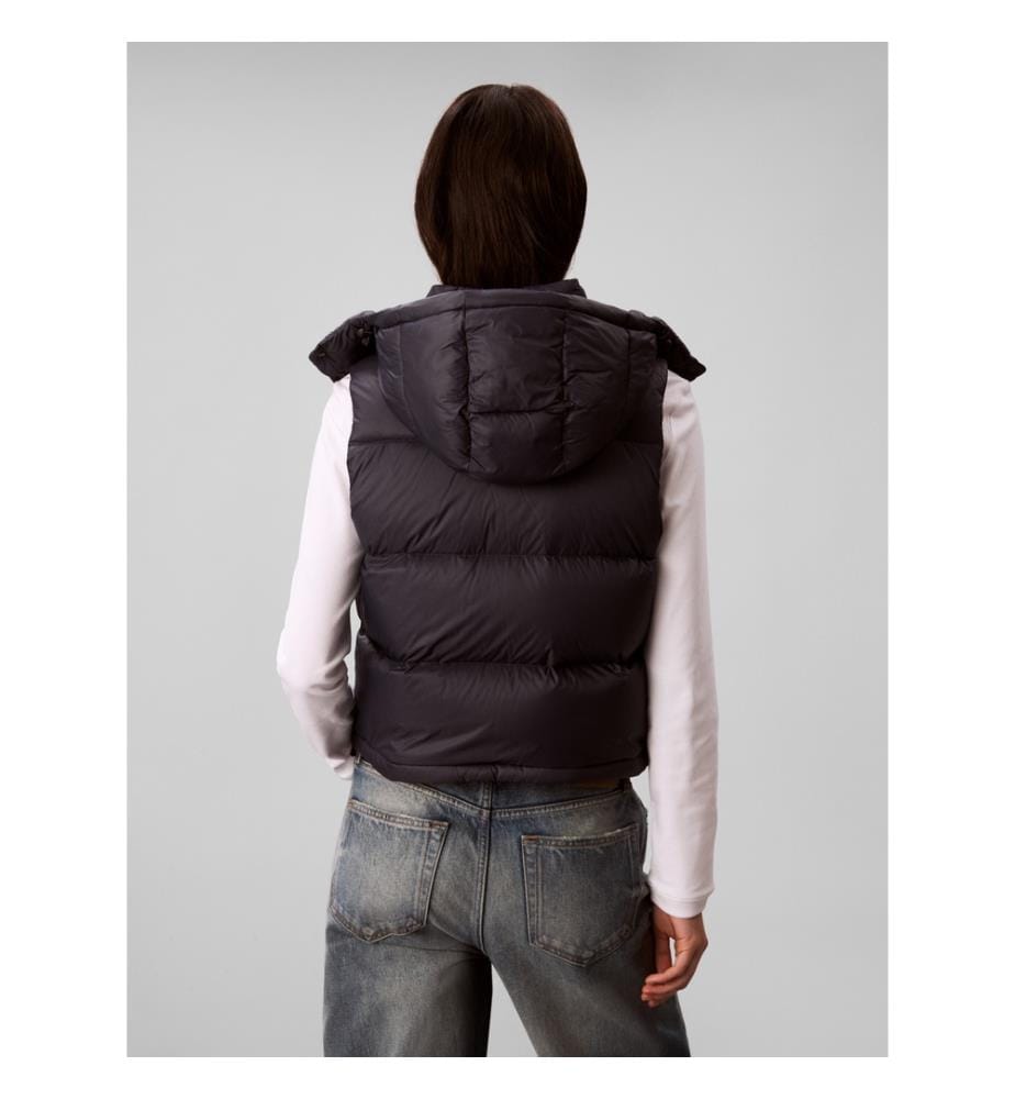 Ärmellose Daunenjacke - Schwarz