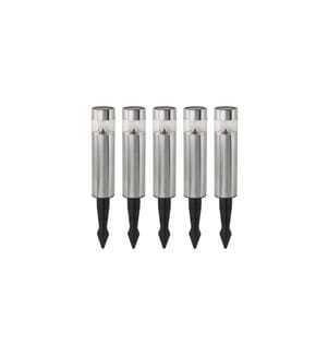 EGLO - Leuchten Gartenlicht Solar, 5er-Set, Silber