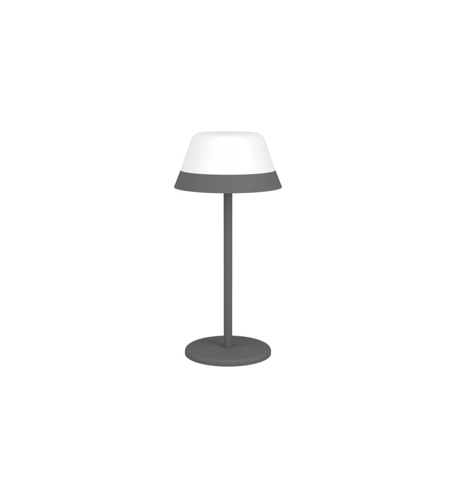 EGLO - Leuchten Lampe de table à accu MEGGIANO 1.5W, 32 cm, gris