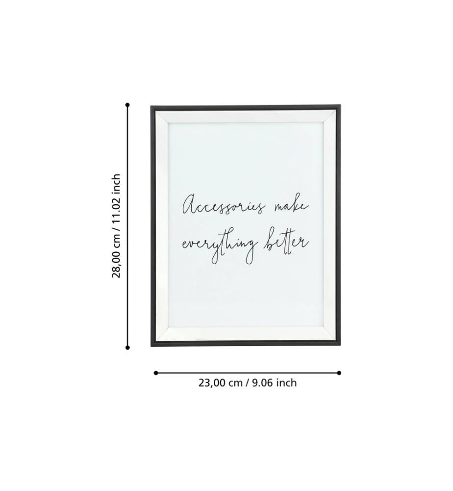 EGLO - Bilderrahmen Renabie Basic Schwarz, 20 x 25 cm