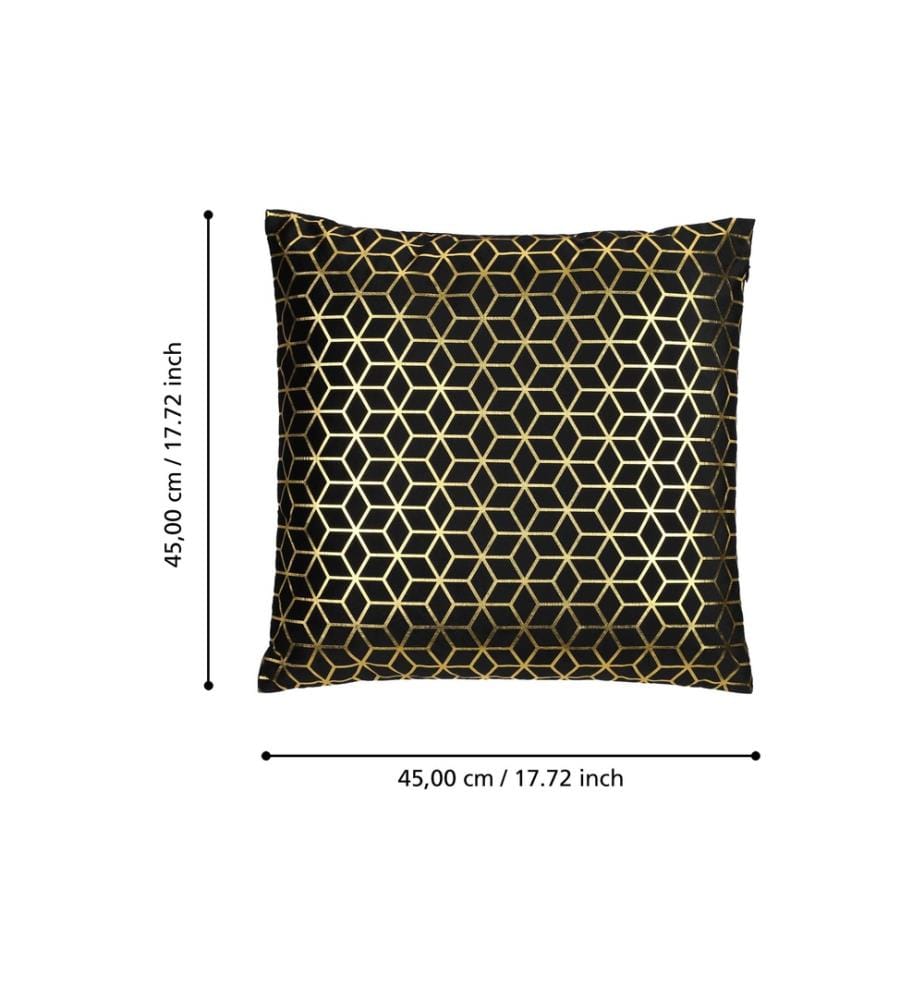 EGLO - Coussin Singu 45 x 45 cm, Doré/Noir