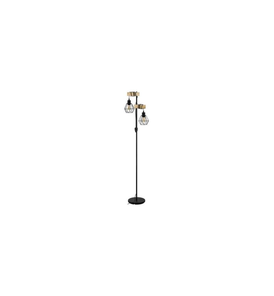 EGLO - Leuchten Lampe sur pied TOWNSHEND 5 2 x E27, Noir