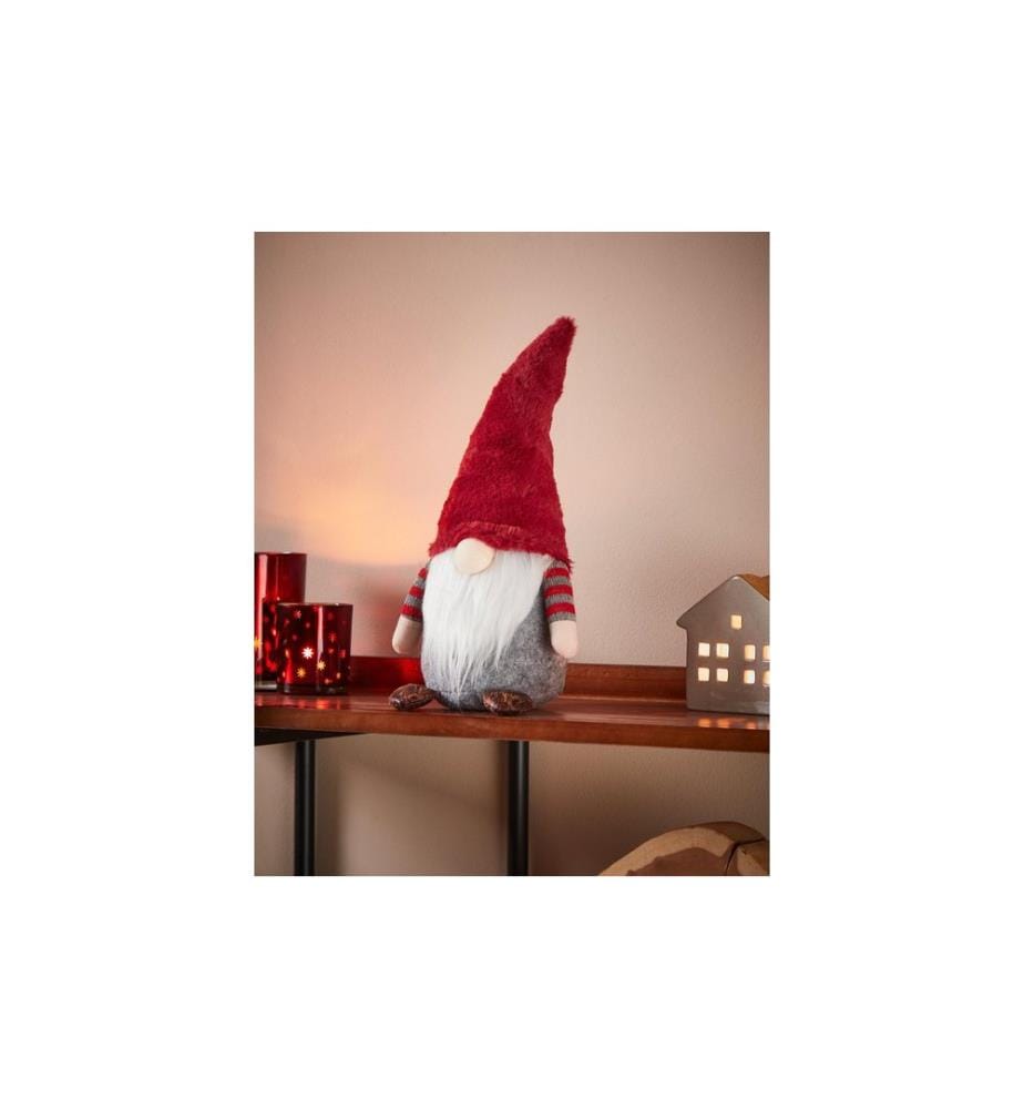 EGLO - Weihnachtsfigur Ikara 35 cm, Grau/Rot