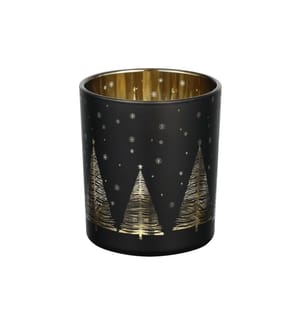 EGLO - Weihnachtswindlicht Lukut Ø 8.8 cm, Schwarz/Gold