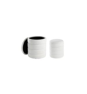 EGLO - Tabouret Ampahaka 2 pièces, blanc