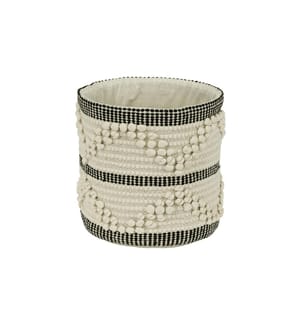 EGLO - Panier de rangement Toyama 20 x 20 cm, crème/noir
