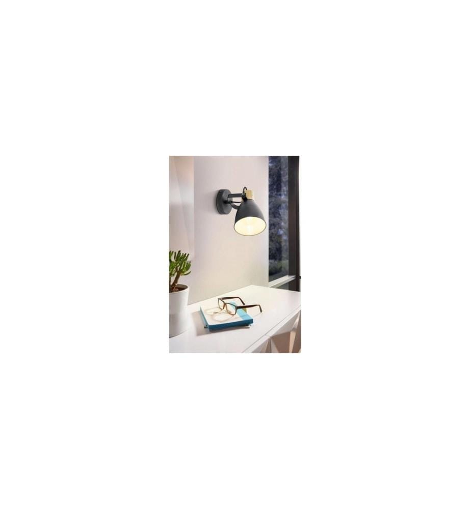 EGLO - Leuchten Spot encastré COSWARTH anthracite-bois excl. E27 1x25W