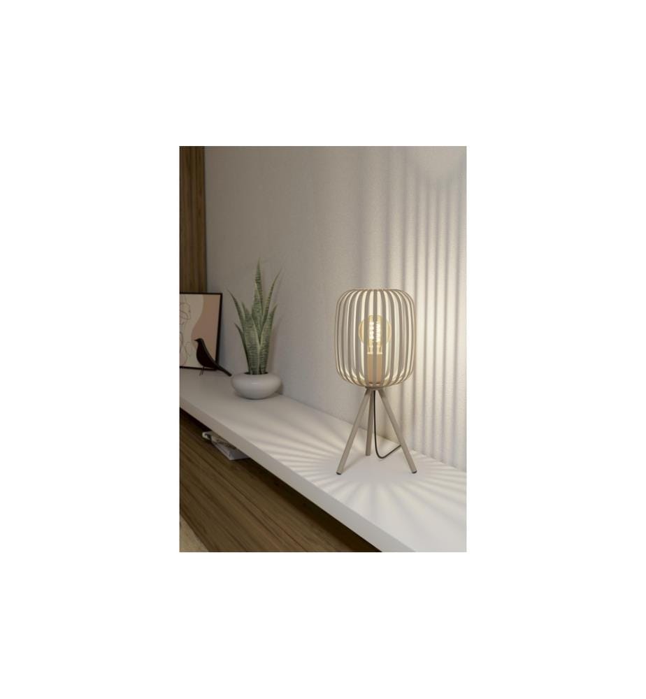 EGLO - Leuchten Lampe de bureau Zigbee ROMAZZINA beige excl. E27 1x40W