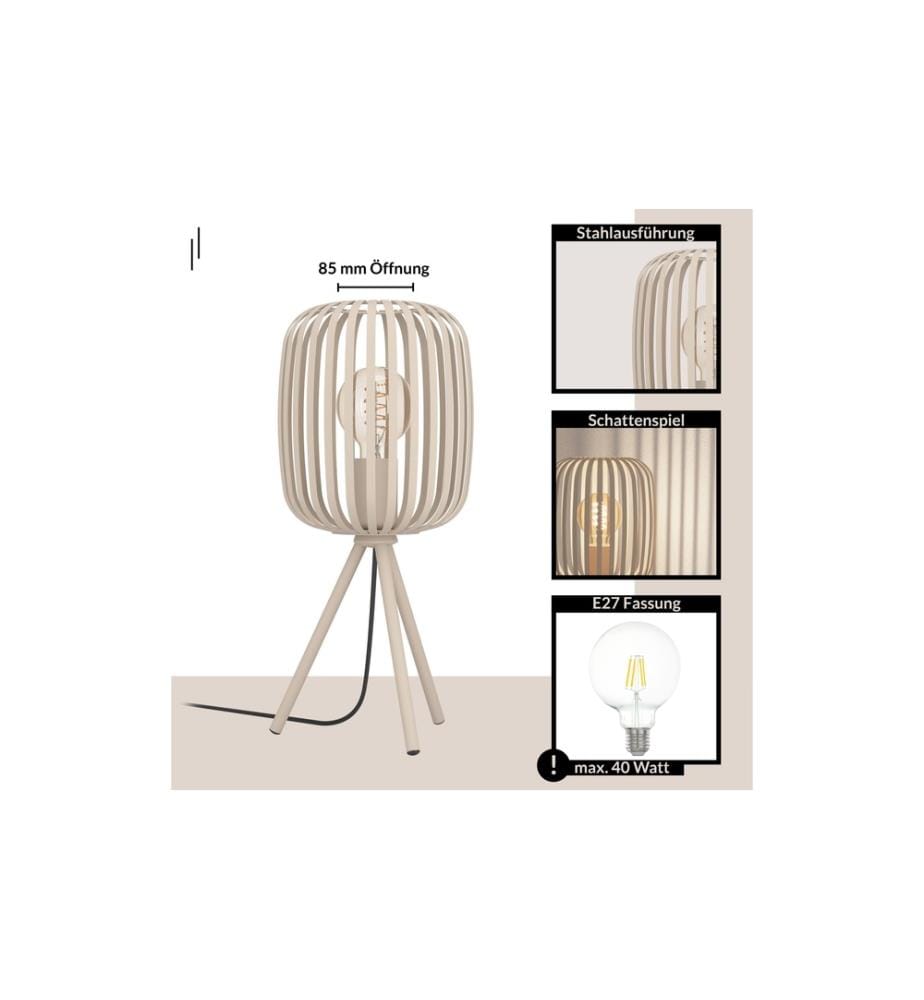 EGLO - Leuchten Lampe de bureau Zigbee ROMAZZINA beige excl. E27 1x40W
