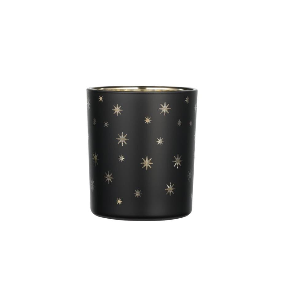EGLO - Teelichthalter Lukut 10 cm Schwarz/Gold, Glas
