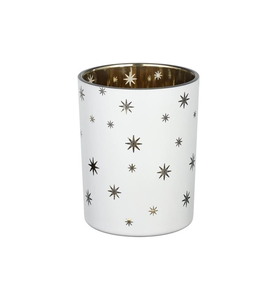 EGLO - Teelichthalter Lukut 12.5 cm Gold/Weiss, Glas