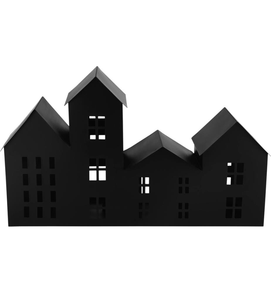 EGLO - Weihnachtswindlicht Haus Gutapol Schwarz, Metall