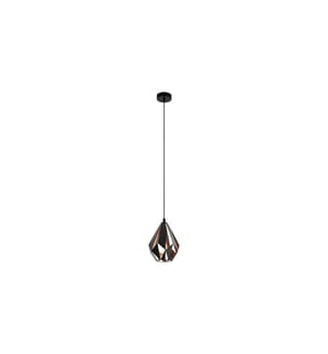 EGLO - Leuchten Pendelleuchte CARLTON 1 1x E27, 20.5 cm Kupfer