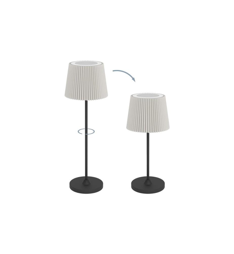 EGLO Leuchten Lampe de bureau Batterie Leonero H:370 Noir