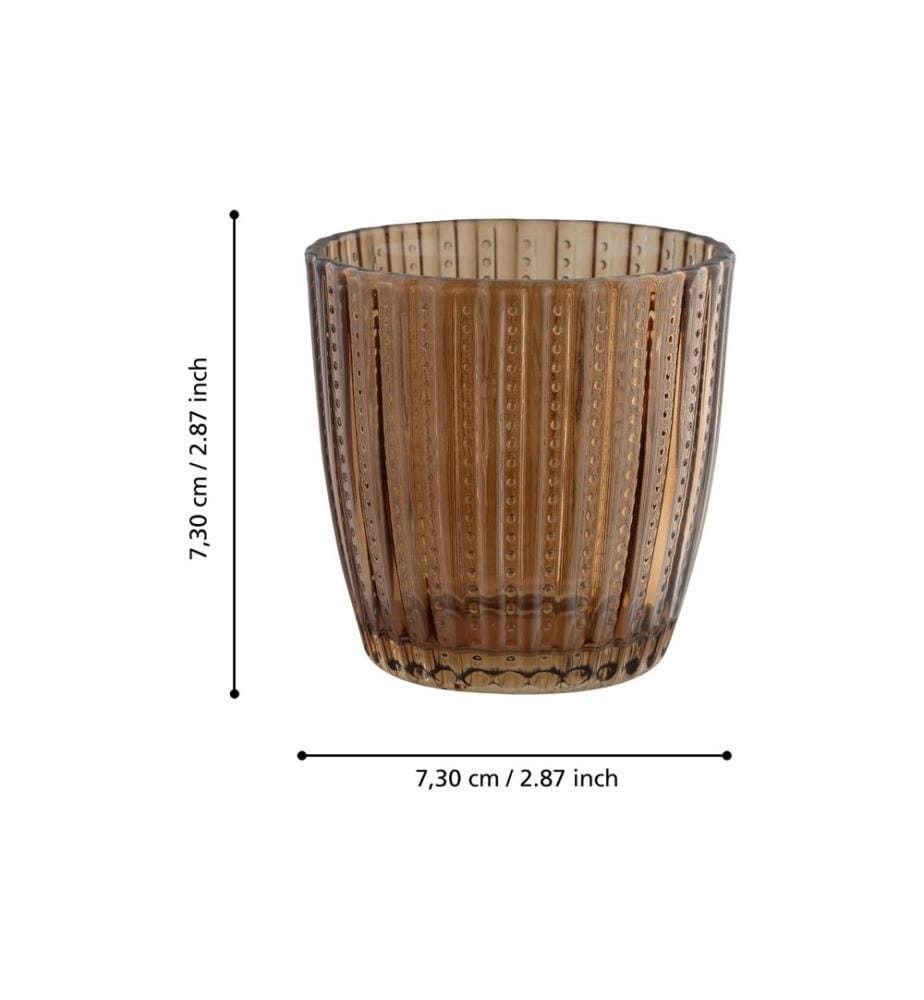 EGLO Windlicht Bezamby 4 Stück, Braun