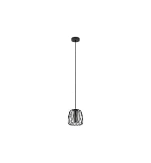 EGLO Luminaire Suspension FLORESTA 1x E27 Noir