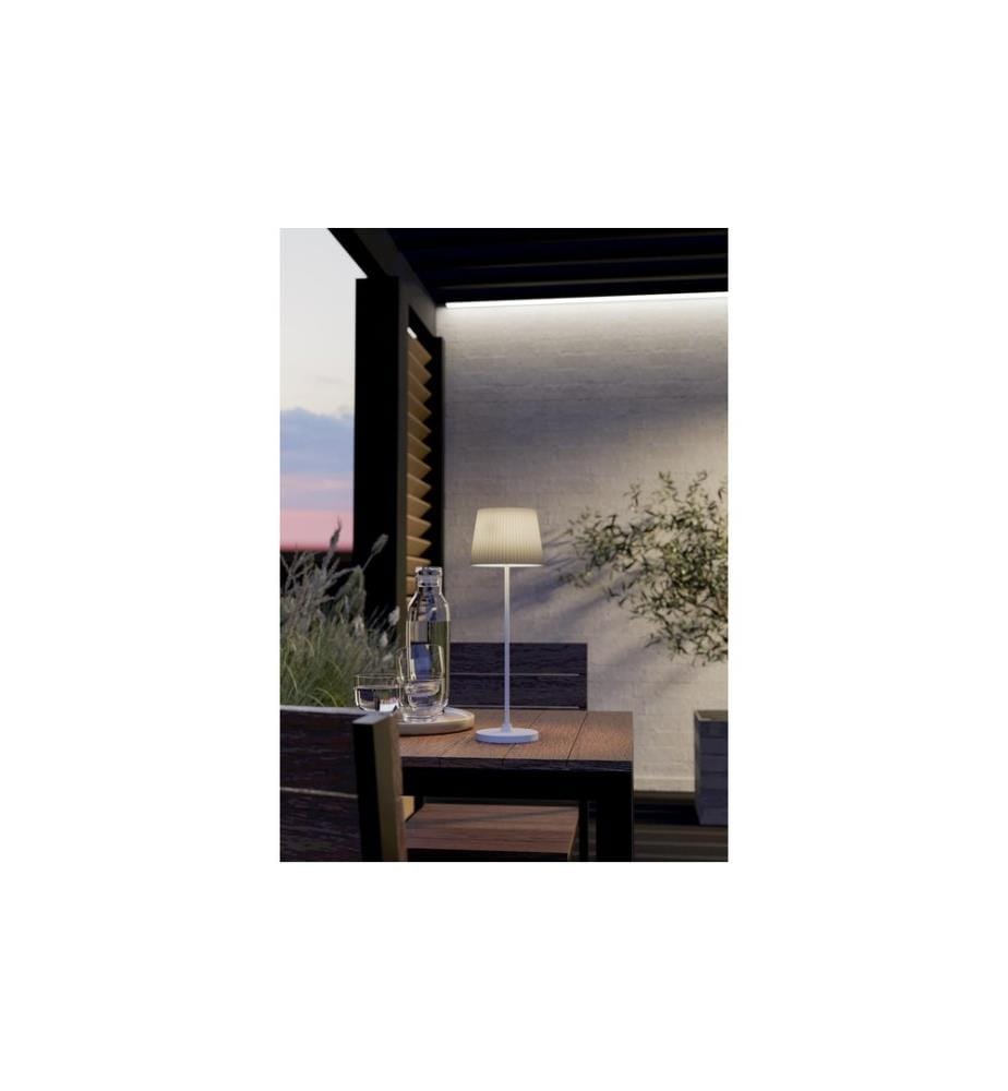 EGLO Leuchten Lampe de bureau Batterie Leonero H:370 LED-CCT Touch Vert/Blanc