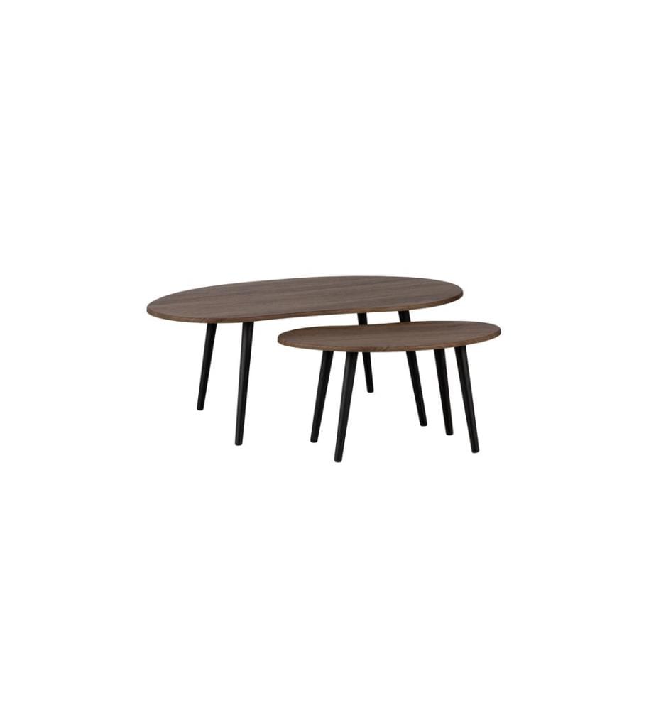 EGLO Beistelltisch Aloran 2er Set, Dunkelbraun
