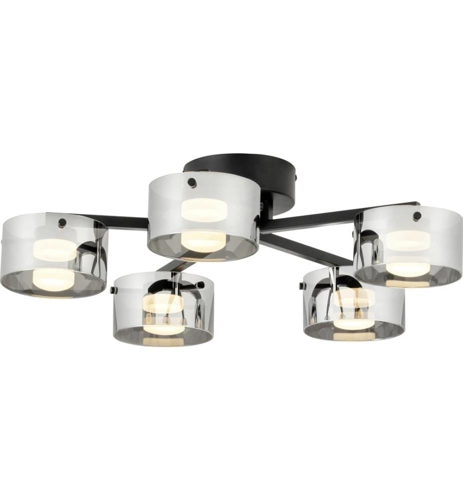 EGLO Leuchten LED-Deckenleuchte Copillos LED 5 x 5, 4W 3000K Silber
