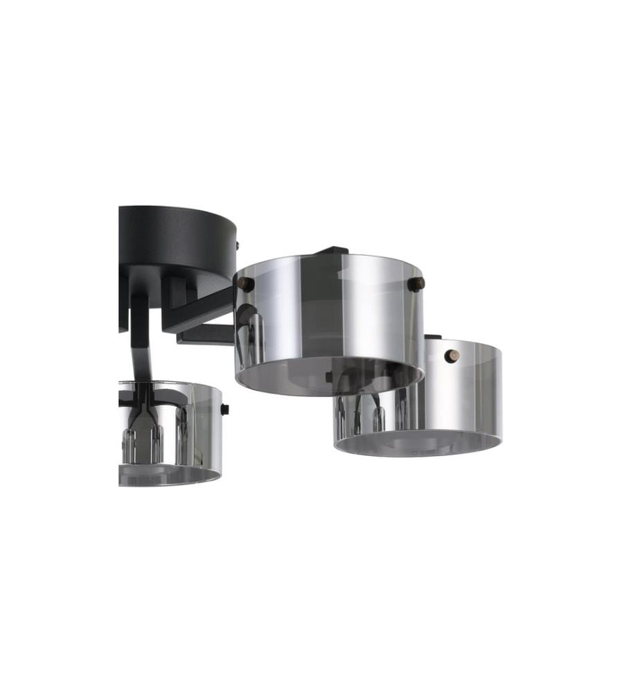 EGLO Leuchten LED-Deckenleuchte Copillos LED 5 x 5, 4W 3000K Silber