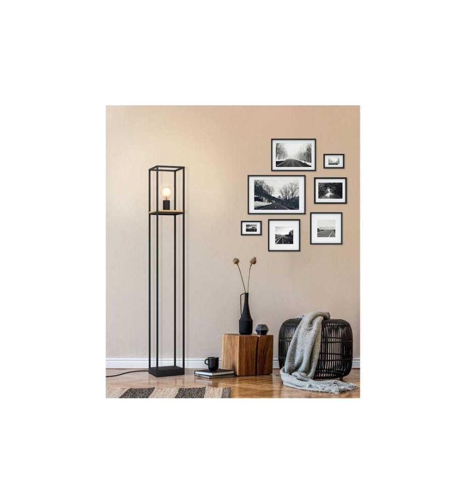 EGLO luminaire lampe sur pied libertad 1x E27 noir/marron