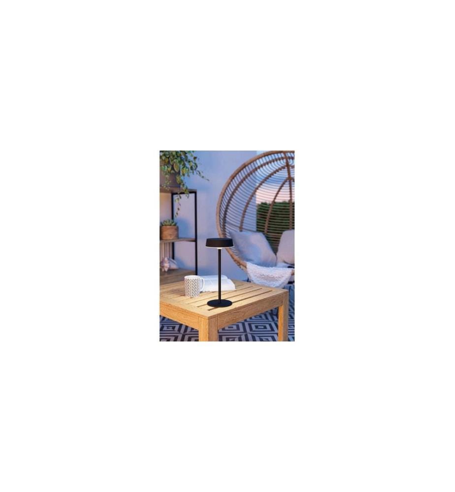 EGLO Luminaire Lampe de table à batterie Simeri SOLAIRE-LED – Touch Noir