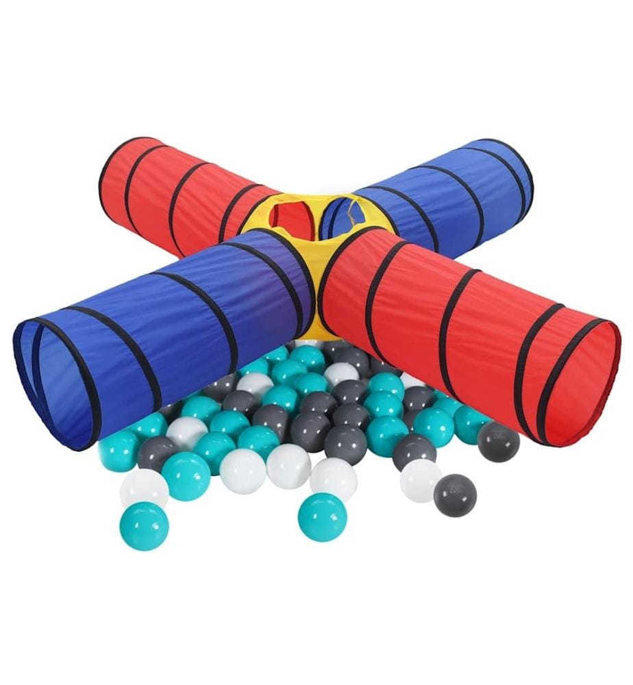 Spieltunnel mit 250 Bällen Mehrfarbig