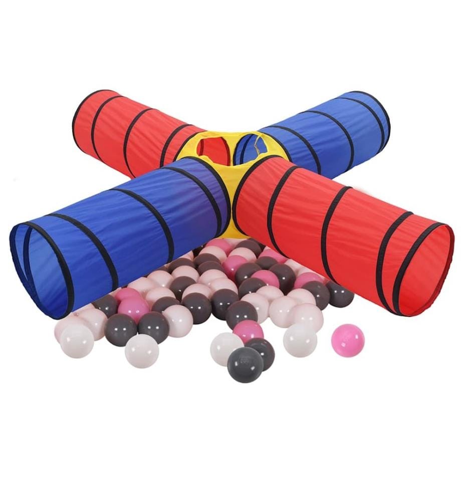 Spieltunnel mit 250 Bällen Mehrfarbig