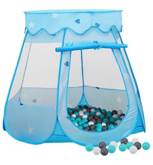 Kinder-Spielzelt mit 250 Bällen Blau 102x102x82 cm