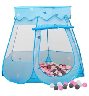 Kinder-Spielzelt mit 250 Bällen Blau 102x102x82 cm