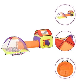 Spielzelt mit 250 Bällen Mehrfarbig 338x123x111 cm