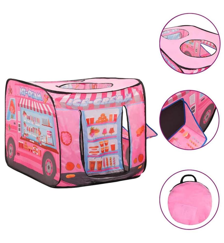 Kinder-Spielzelt mit 250 Bällen Rosa 70x112x70 cm