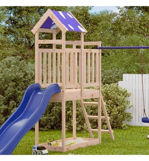 Spielturm Braun 52,5 x 110,5 x 215 cm Massives Kiefernholz