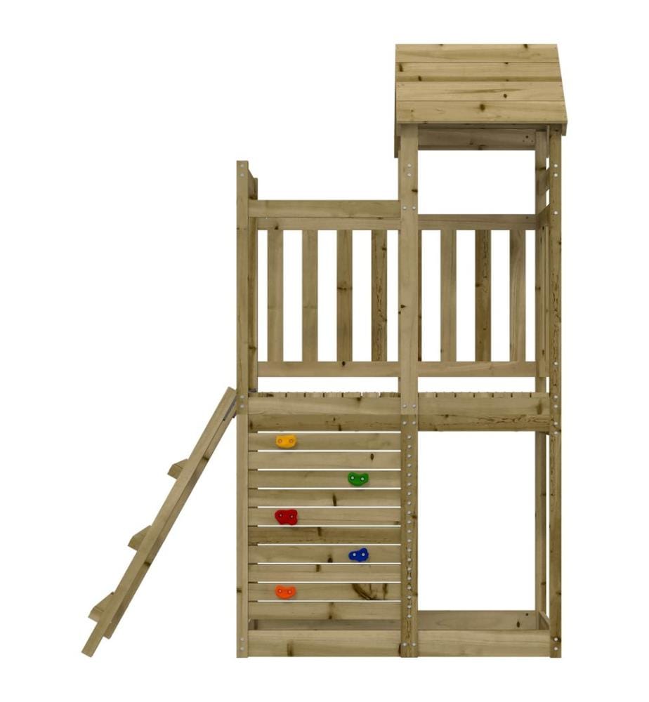 Tour de jeu Marron 110,5 x 52,5 x 214 cm Bois solide imprégné