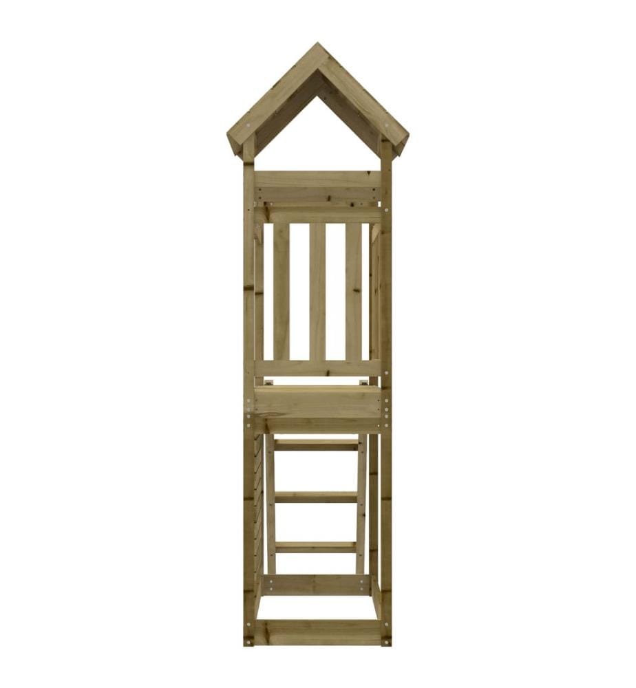 Tour de jeu Marron 110,5 x 52,5 x 214 cm Bois solide imprégné