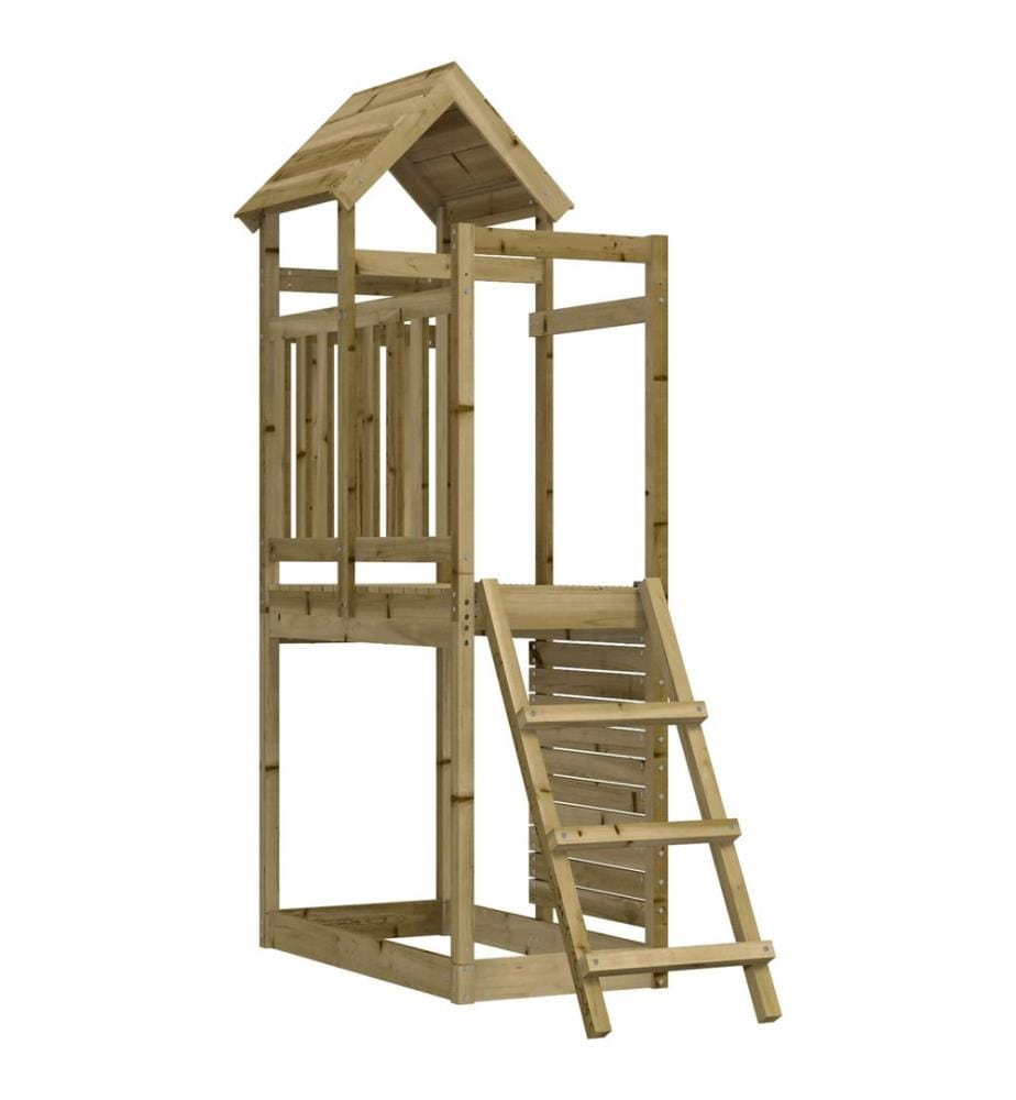 Tour de jeu Marron 110,5 x 52,5 x 214 cm Bois solide imprégné