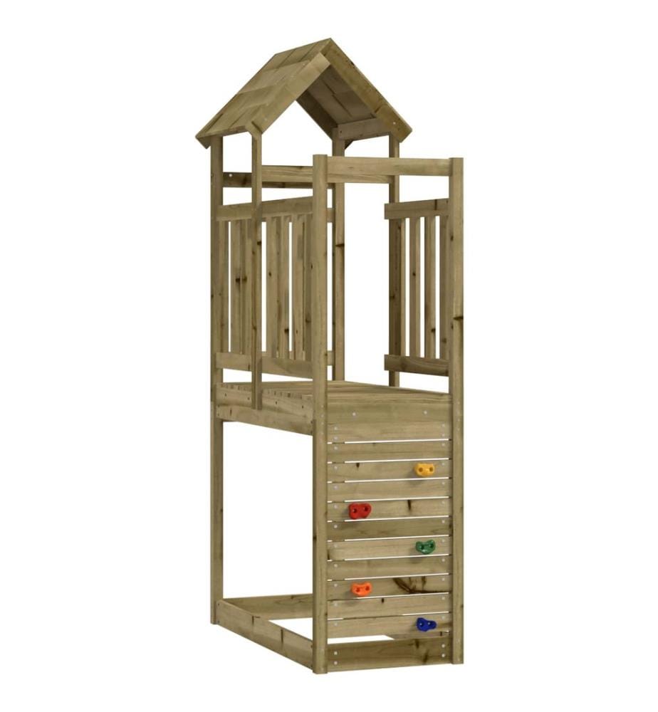 Tour de jeu Marron 53 x 110,5 x 214 cm Bois solide imprégné