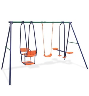 Schaukelset mit 5 Sitzen Orange
