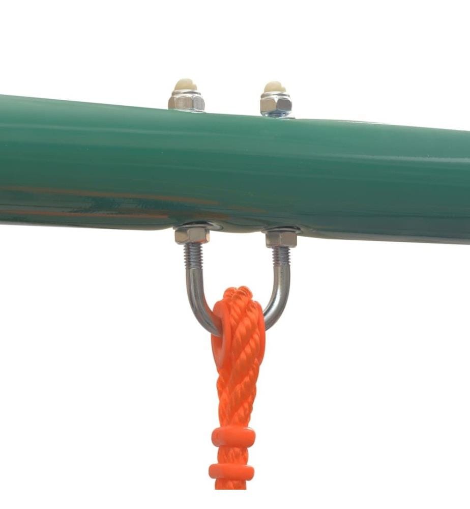 Schaukelset mit Rutsche und 3 Sitzen Orange