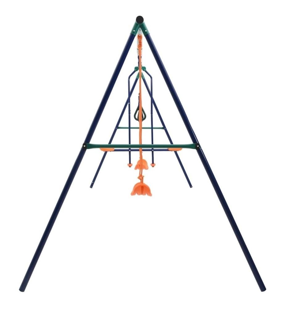 Schaukelset mit Turningen und 4 Sitzen Stahl
