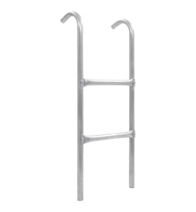 2-stufige Trampolinleiter Stahl Silbern 72 cm
