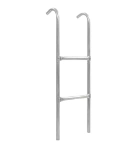 2-stufige Trampolinleiter Stahl Silbern 102,6 cm