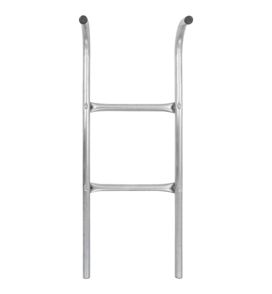 2-stufige Trampolinleiter Stahl Silbern 102,6 cm