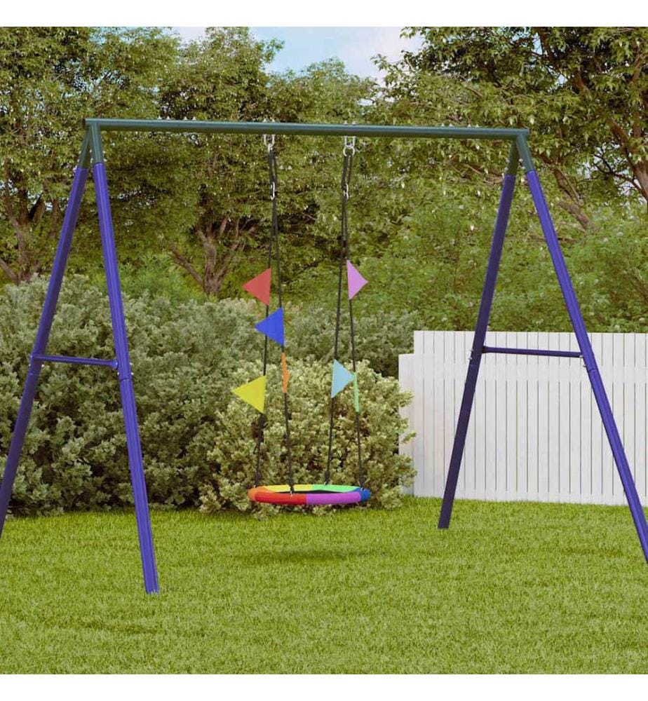 Altalena a nido blu 60 x 60 x 180 cm poliestere