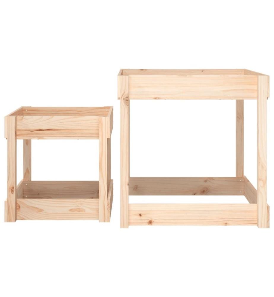 Tavoli da sabbia 2 pz legno di pino massiccio
