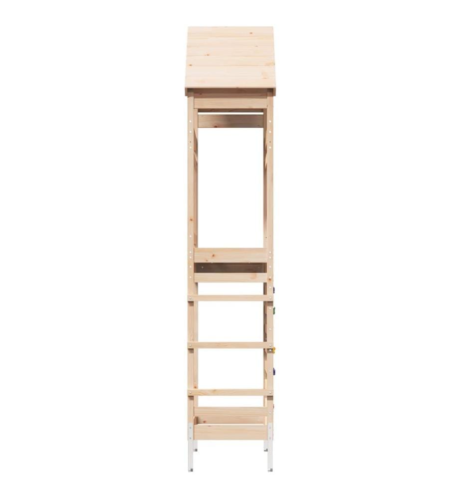 Torre gioco da esterno naturale 53 x 85 x 264 cm pino massiccio