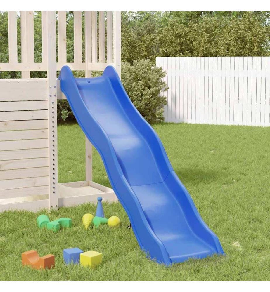 Scivolo da gioco blu 174x38 cm polipropilene
