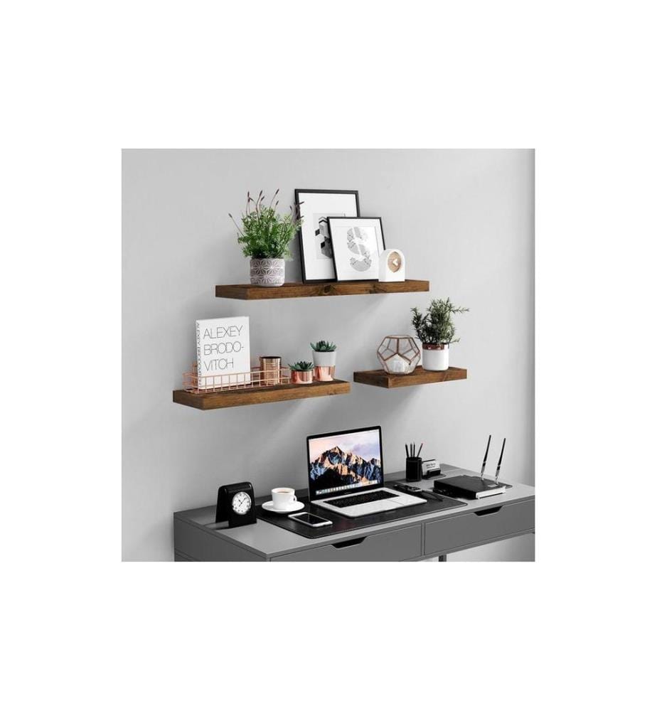 VASAGLE - Wandregal Ledge 80 x 3.8 cm, Braun
