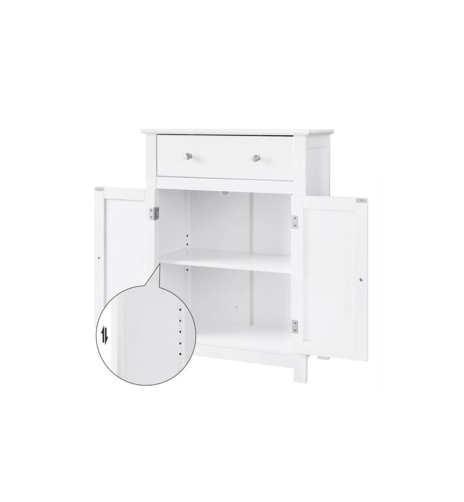 VASAGLE - Badezimmerregal mit Schublade 60 x 80 cm, Weiss