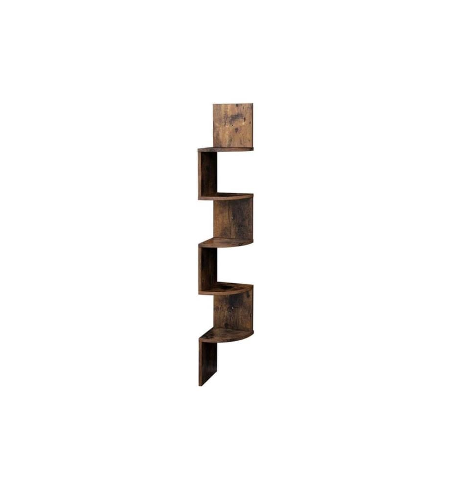 VASAGLE - Wandregal mit 5 Ebenen 20 x 127.5 cm, Braun